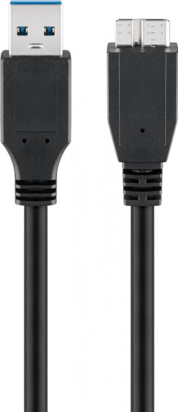 USB-3.0-Kabel mit Micro-B, schwarz