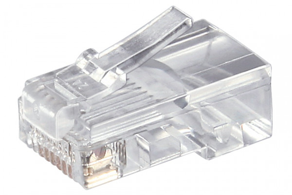 RJ45-Westernstecker für Rundkabel, 8 polig