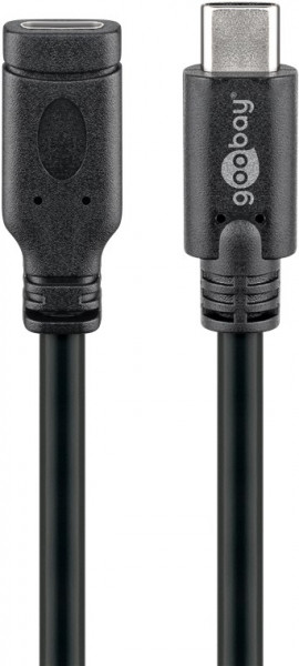 USB-C™-Verlängerung, USB 3.1 Gen 1, 1 m, schwarz