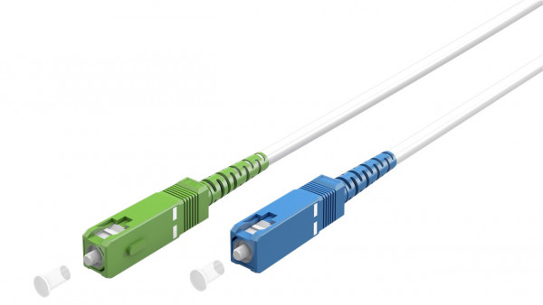 Glasfaserkabel (FTTH), Singlemode (OS2) White, (Simplex), 10 m