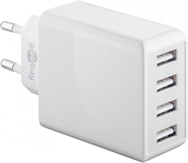 4-fach USB-Ladegerät (30 W) weiß