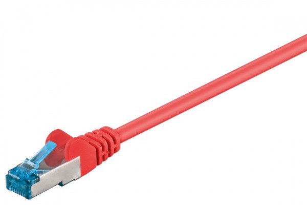 CAT 6A Patchkabel, S/FTP (PiMF), rot