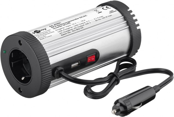 Kfz-Spannungswandler DC/AC (12V-230V / 150W) USB