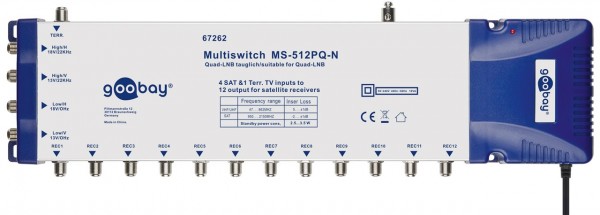 SAT-Multischalter 5 Eingänge/12 Ausgänge