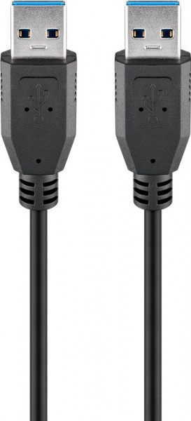 USB-A-Kabel, USB 3.0, 1,8 m, schwarz