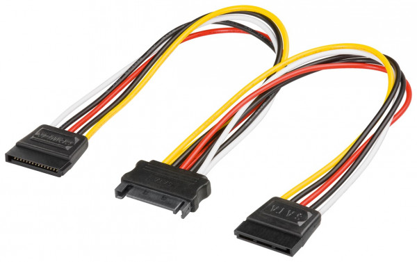 PC Y Stromkabel/Stromadapter, SATA 1x Buchse zu 2x Stecker