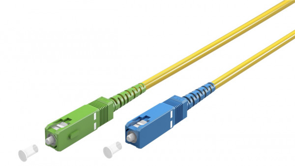 Glasfaserkabel (FTTH), Singlemode (OS2) Yellow, (Simplex), 1 m